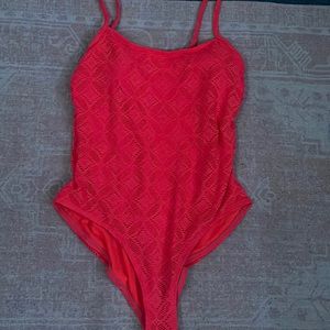 Pink one piece bathing suit ,Size Xl